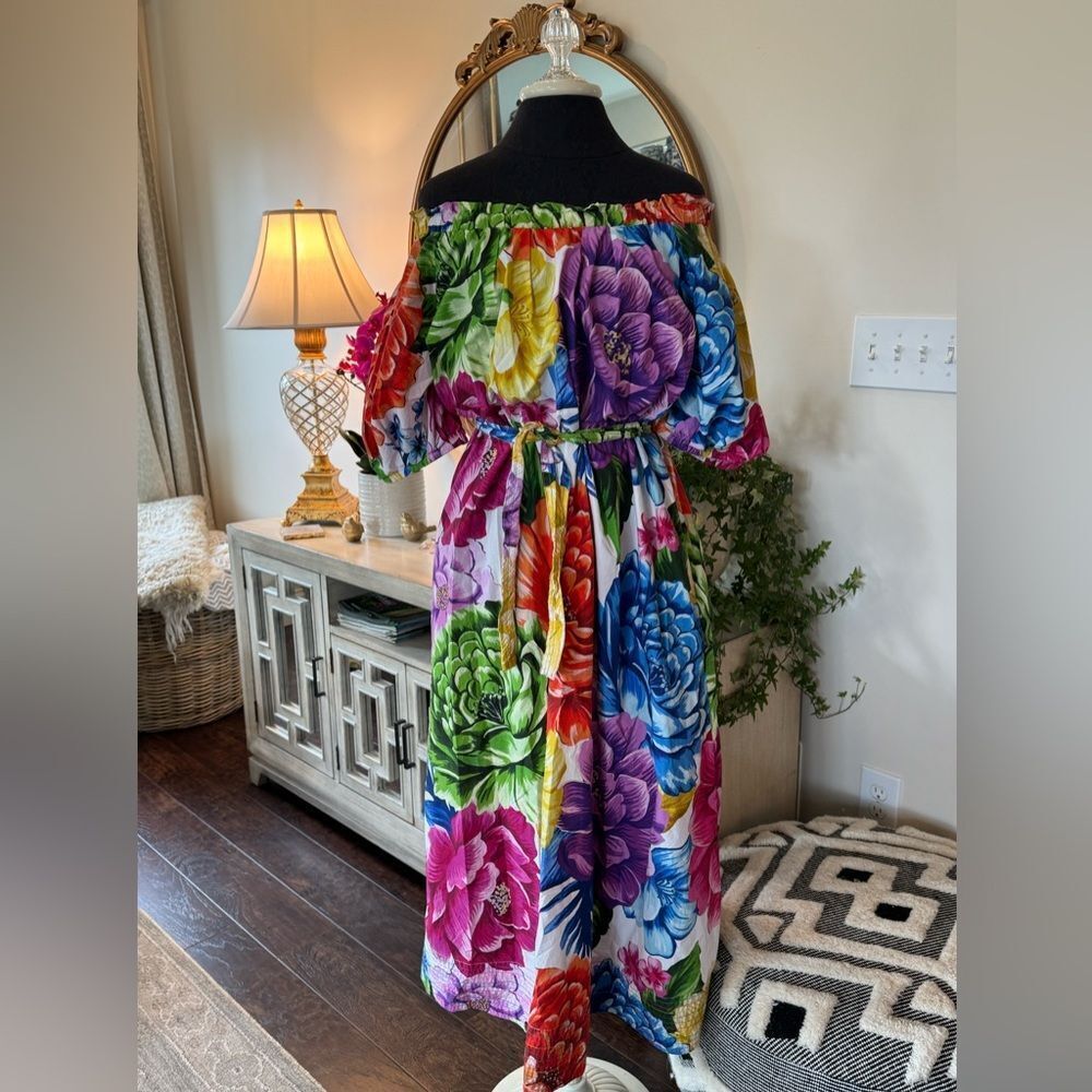 FARM Rio Chita Floral Cotton Dress size small